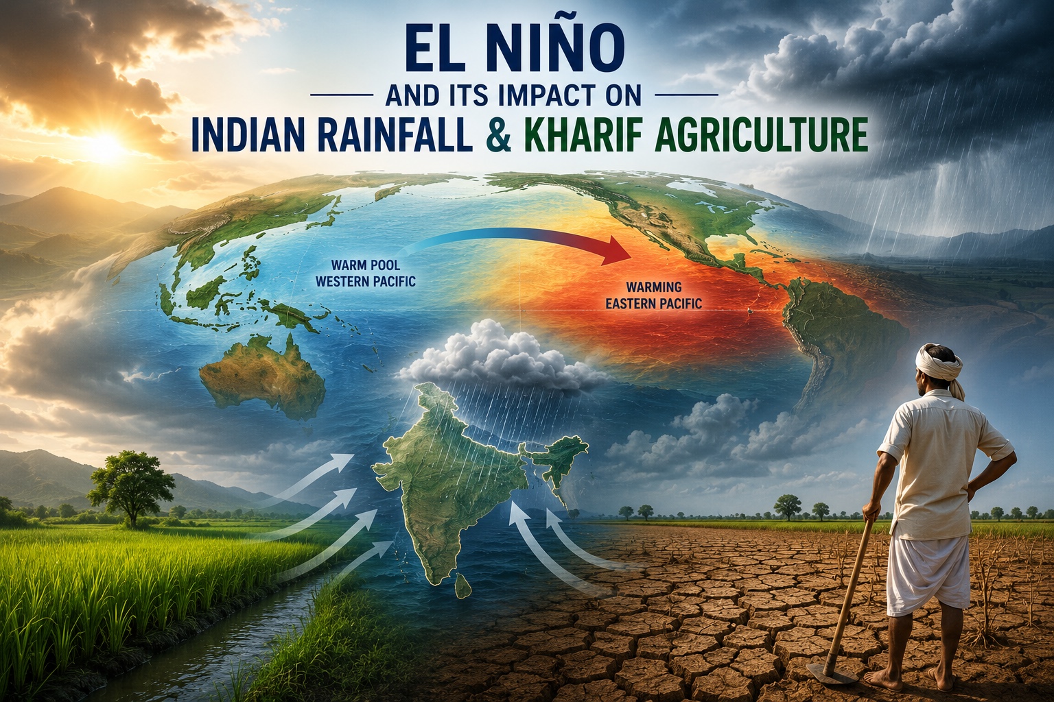El Niño, the Indian Monsoon, and the Fate of Kharif Agriculture
